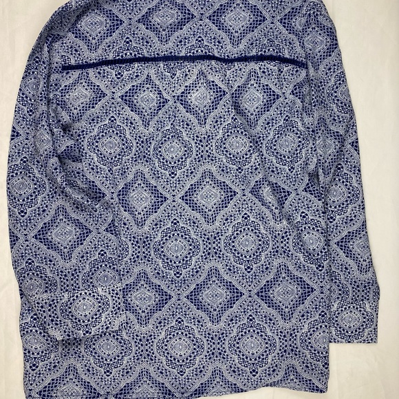 Women’s Star Fever Blue Mosaic Blouse Size S - Picture 5 of 8